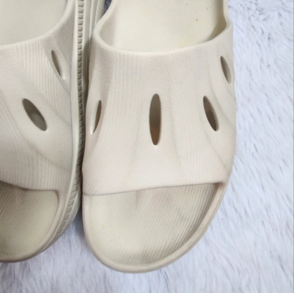 Open Toe Beige Color Slides